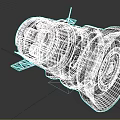 Futuristic Cosmic Spacecraft Thruster With Intricate Mechanical Structure And Metallic Components