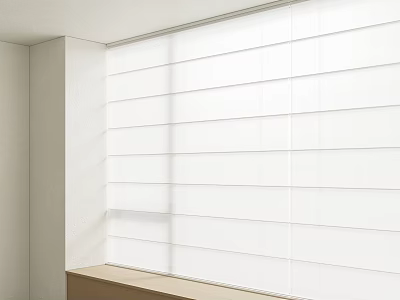 White Window Blinds Enhancing Indoor Natural Light With Simple Modern Design 3d model