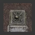 Stone Sculpture Carving With Decorative Pedestal And Detailed Texture On Red Base