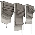 Stylish Gray Pleated Curtains With Various Folding Designs For Home Decor