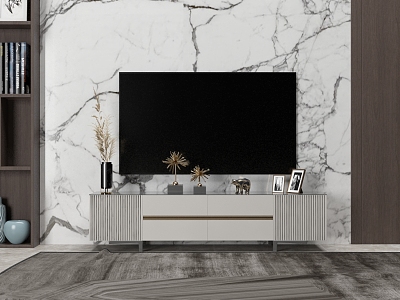 Modern TV Cabinet Simple TV Cabinet 3d model