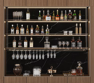 Modern Italian Wine Rack Metal Wine Rack Wine Bottle Wine Wine Wine Glass Wine Wine Whisky 3d model