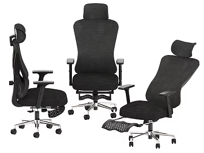 Ergonomic Office Chairs With Mesh Back Adjustable Armrests And Rolling Casters 3d model