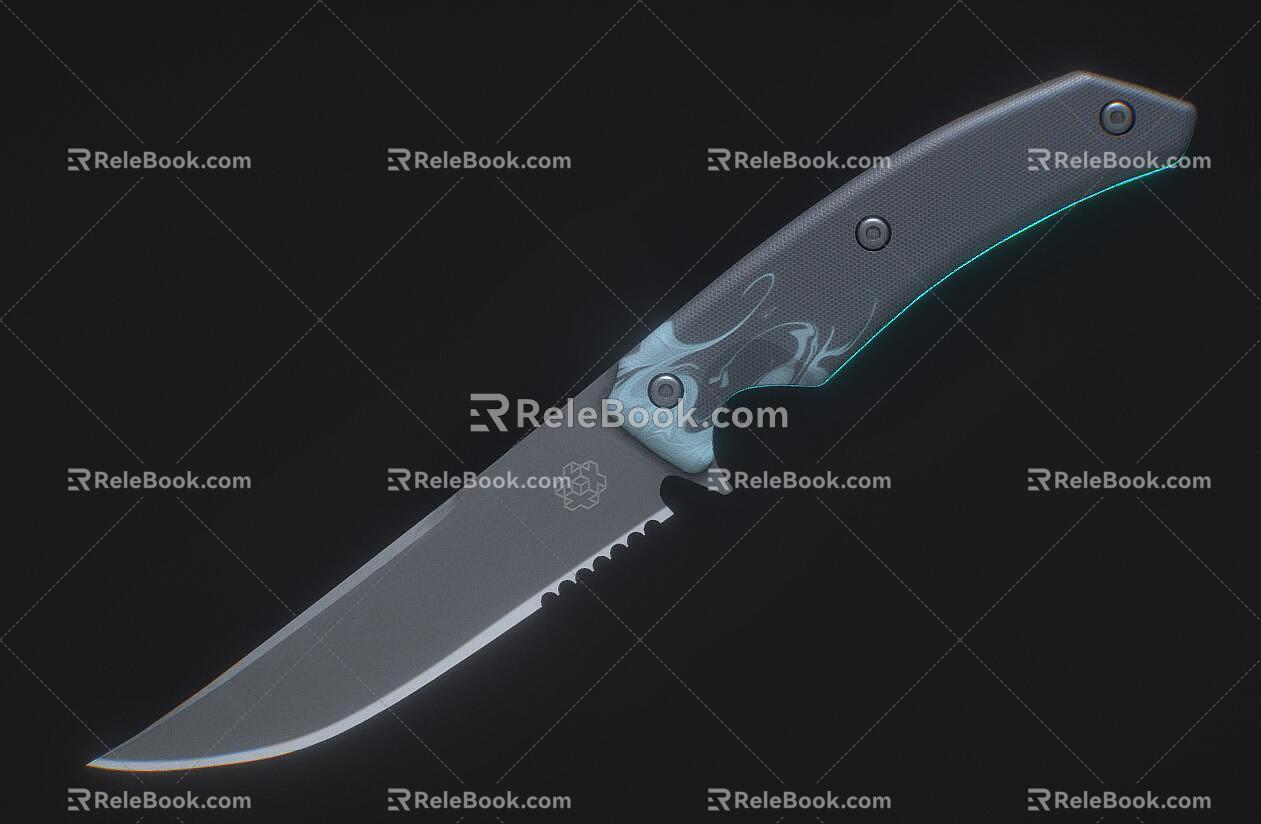 Knife Pickle Knife Weapon Dagger Sword model