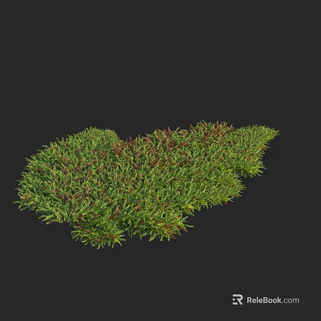 Vibrant Green Aquatic Plants With Red Accents Thriving In Water Habitat 3d model 