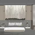 Modern Luxury Bedroom Interior With Bedside Tables And Decorative Headboard Wall