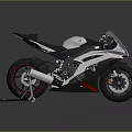 Sleek Silver And Black Sport Motorcycle With Aerodynamic Body And Stylish Design