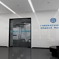 Modern White Reception Desk For Guangxi International Medical Urban Development With Computers And Decor