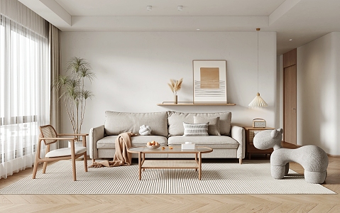 Nordic Living Room 3d model