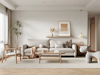 Nordic Living Room 3d model