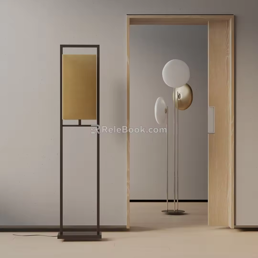 Modern floor lamp 3d model