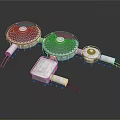Modern Scientific Laboratory Equipment With Round Petri Dishes Square Containers And Attached Cables