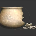 Broken Ceramic Furniture Piece With Damaged Pot And Scattered Fragments