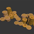 Shiny Gold Coins Stacks for Daily Use and Home Decoration Items