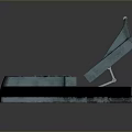 Portable Radar Detection Device With Open Green Screen Handle And Control Panel