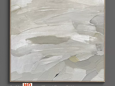 Elegant Modern Frame With Abstract Painting In Neutral Tones For Home Wall Decor 3d model