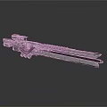 Modern Tactical Sniper Rifle With Metallic Structure Complex Design Scope And Barrel 3d model