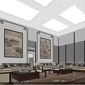 Elegant Modern Restaurant Interior With Marble Tables Velvet Seating And Chic Lighting