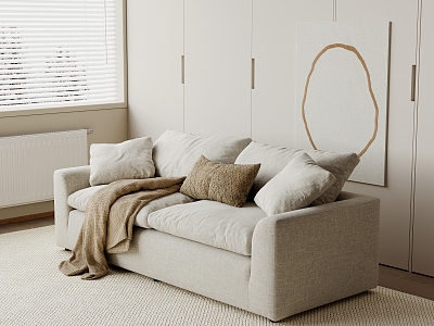 Double sofa hanging picture model