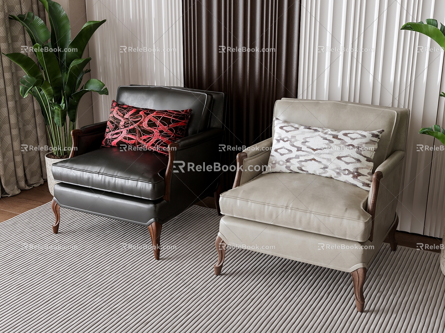 Single sofa combination 3d model