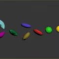 Colorful Star Shaped And Round Balloons With Shiny Surfaces In Various Bright Colors