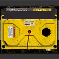 Yellow And Black Portable Generator With Warning Labels And Control Panel 3d model