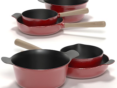 Cookware Pot Soup Pot Wok 3d model