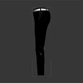 Black Slim Fit Pants Featuring White Belt For Casual Daily Outfit
