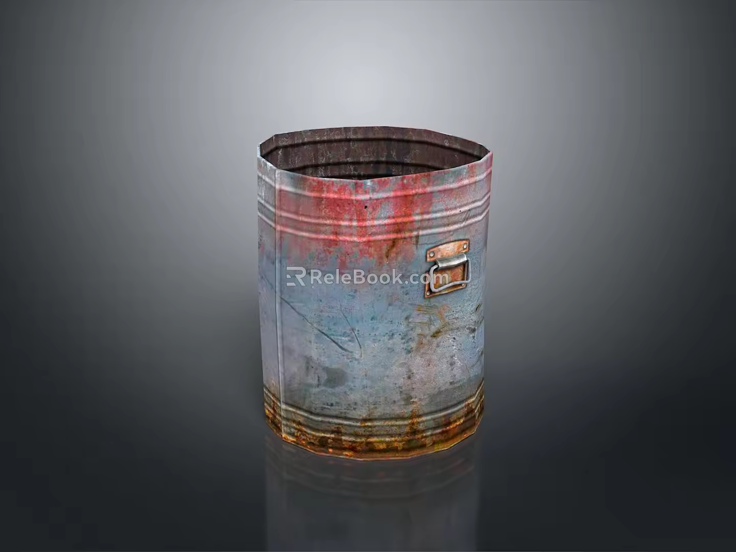 bucket iron bucket mud bucket cement bucket daily necessities 3d model