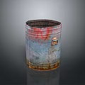 bucket iron bucket mud bucket cement bucket daily necessities 3d model