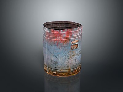 bucket iron bucket mud bucket cement bucket daily necessities 3d model