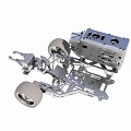 Mobile mechanical arm manipulator 3d model
