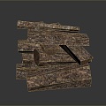 chopping wood chopping wood wood block chopping wood firewood firewood pile articles 3d model