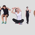 Many characters 3d model