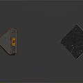 Small Electronic Device And Large Vertical Component With Black Casing Design