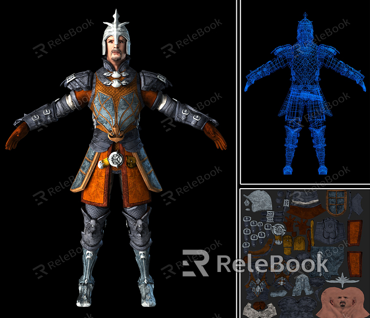 Modern game character character armor model