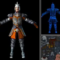 Modern game character armor 3d model