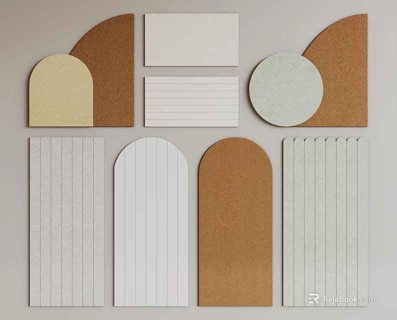 Wall Panels In Various Shapes Textures And Styles For Interiors 3d model