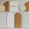 Wall Panels In Various Shapes Textures And Styles For Interiors 3d model