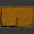 Orange Fibrous Wrapped Box With Textured Surface And Binding Straps On Dark Background