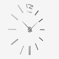 Modern Minimalist Wall Clock With Metal Hands And Number 12 Time