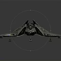 Spacecraft Model 08 Military Aerospace Vehicle With Aerodynamic Wings For Cosmic Exploration Missions