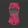 Pink Sports Car Model with Open Top Design and Detailed Interior on Reflective Black Surface