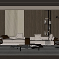 modern living room 3d model