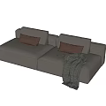 Modern double sofa 3d model