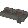 Modern double sofa 3d model