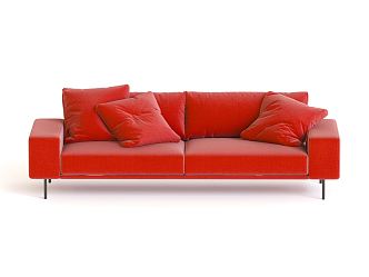 modern double sofa leisure sofa 3d model