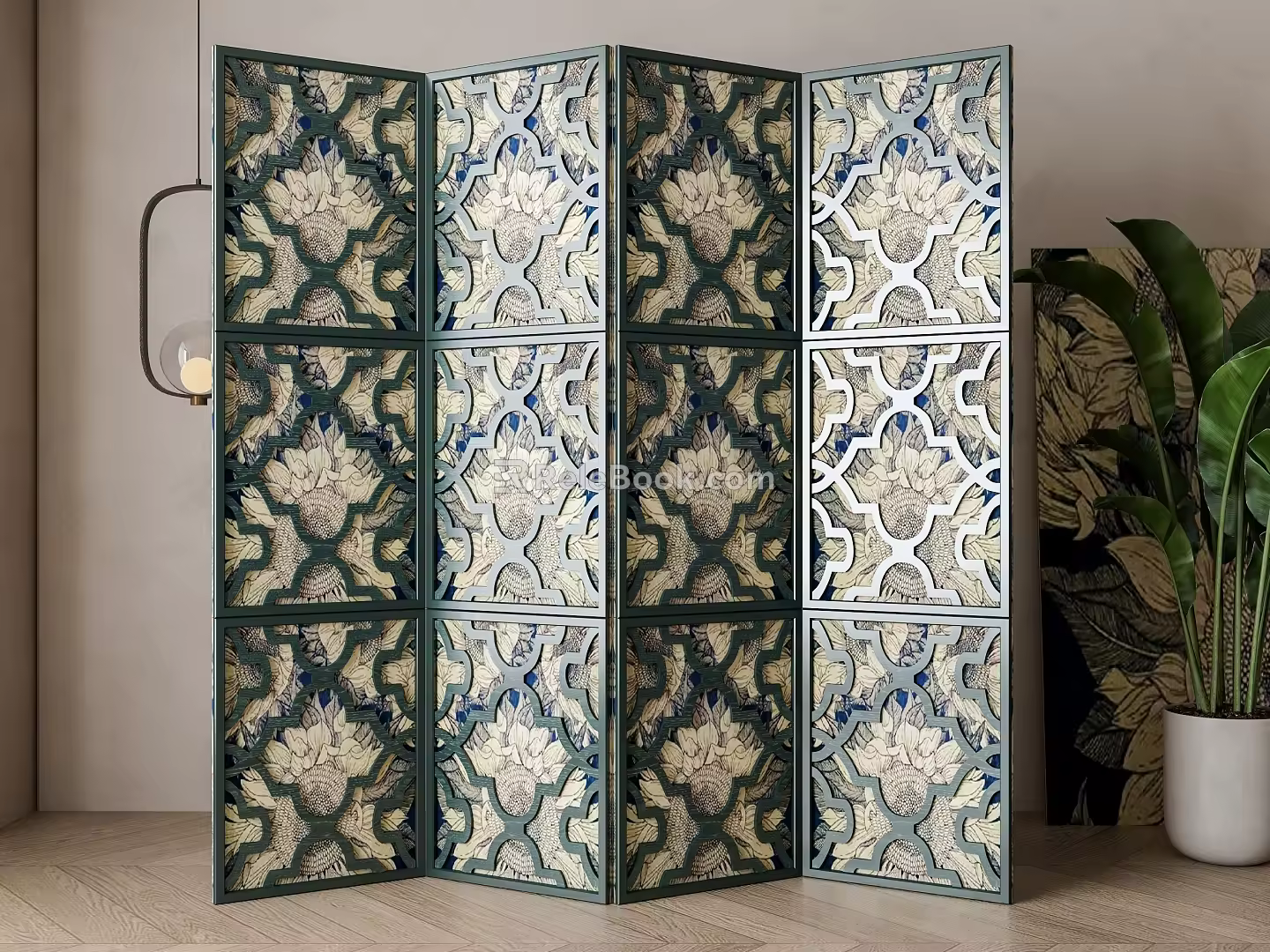 Retro screen partition 3d model