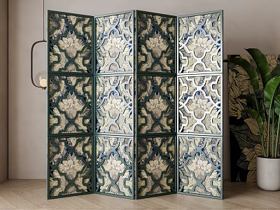 Retro screen partition 3d model