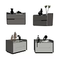 Modern Bedside Tables with Drawers and Decorative Items for Bedroom Decor